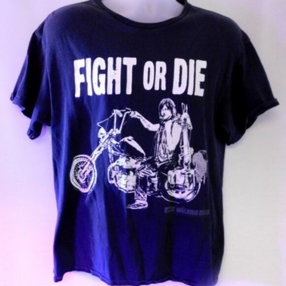Walking Dead - Fight Or Die Daryl Dixon T-Shirt - Large size! - Picture 1 of 1